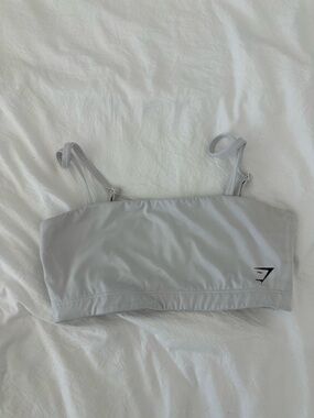 Gymshark Silver Grey Adjustable-Strap Sports Bralette